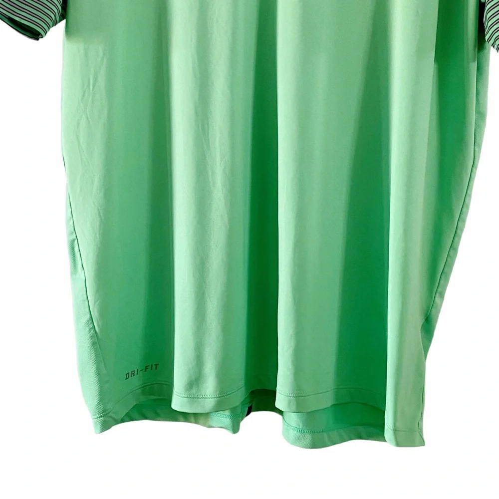 Nike Tiger Woods Golf Polo Shirt Size Men’s Large Green Dri Fit